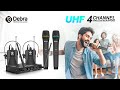 How to use d debra audio au400 pro uhf 4 channel wireless microphone system