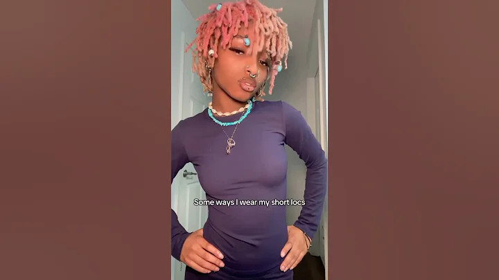 Short loc styles inspo 🌴 #locs #locjourney #naturalhair #shorts #locstyles