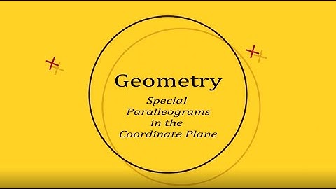 Special Parallelograms in the Coordinate Plane - Geometry