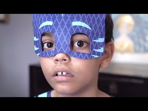 PJ Masks in Real Life: GIANT Catboy vs Tiny Toys Gekko and Owlette! ⚡️ Halloween PJ Masks