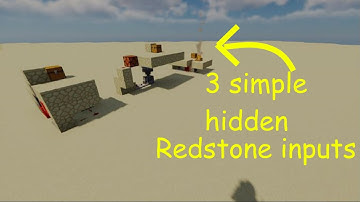 3 simple hidden redstone inputs you all need to know ! | Minecraft
