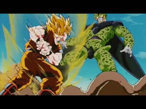 Bola de drac z catala - Goku fa un kamehameha contra celula