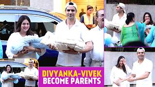 Divyanka Tripathi And Vivek Dahiya Make First Public Appearance With Twins After Welcoming Babies