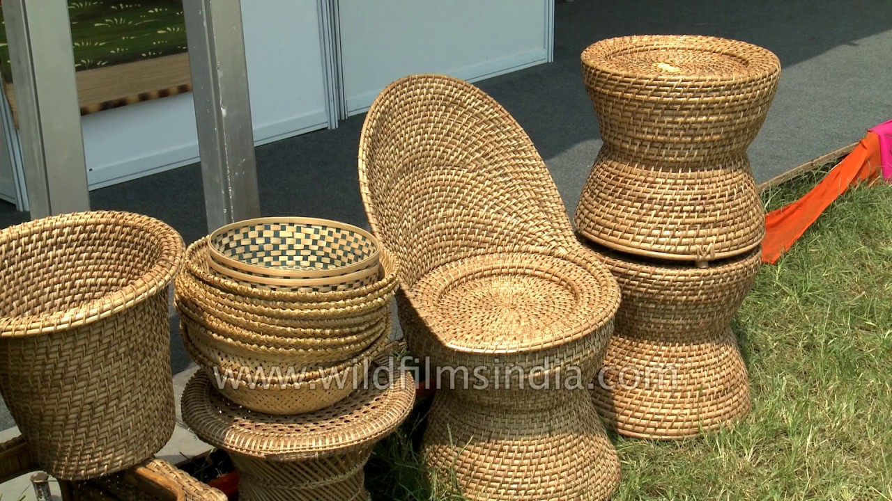 Bamboo, jute and cane products from the Northeast States of India - YouTube