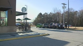 Employees at a south Carolina Starbucks join a three-day nation wide strike