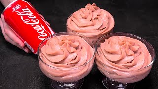 Coca-Cola mousse in 5 minutes! Everyone is looking for this dessert recipe! No baking!