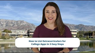 How to List Extracurriculars for College Apps in 3 Easy Steps