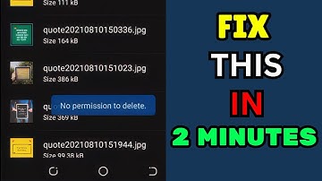 No Permission To Delete/Move/Copy On Mobile SD CARD - Solve This Within 2 Minutes.