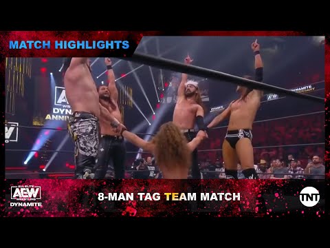 The Young Bucks, Kenny Omega, & Adam Cole Take On Jurassic Express, Bryan Danielson & Christian Cage