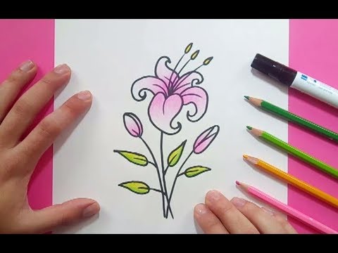 Como dibujar una flor paso a paso 17 | How to draw a flower 17 - YouTube