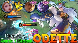 No.1 Odette VS Supreme Gatotkaca & Moskov - Top 1 Global Odette by Dimzskyy. - Mobile Legends