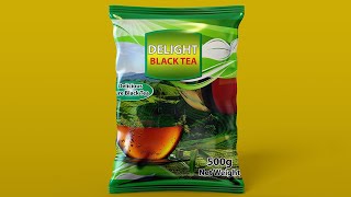 How To Create A Beautiful Tea Bag Design Principles Food Product Packaging Design In Photoshop