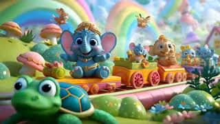 **Baal Ganesh Cute 3D Cartoon Video | Toy Train and Car Adventure with Friends in Green Playground | screenshot 1