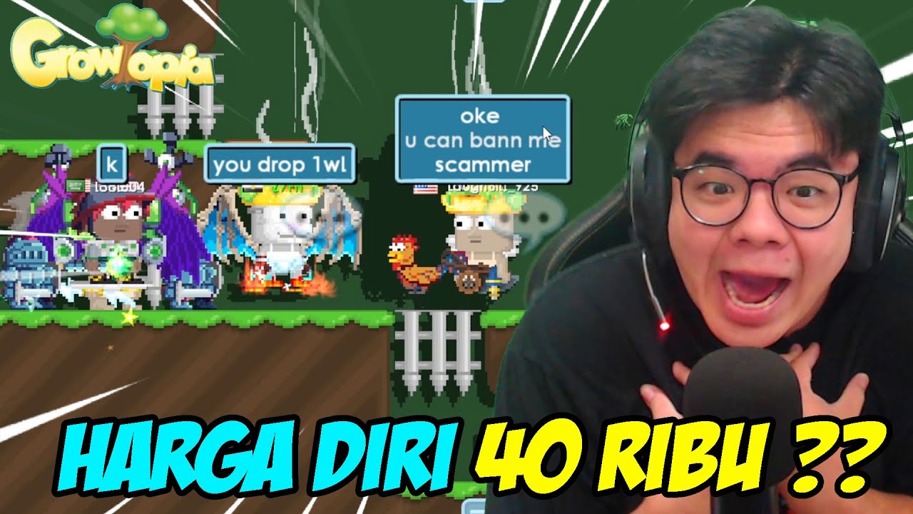 SCAMMER NYA SAMPAI BAWA BAWA.... ADUH INI MAH KACAU ! - Growtopia Indonesia