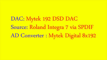 Integra 7 Mytek 192 DSD DAC