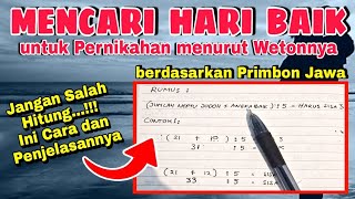 Primbon Jawa : Cara Mencari Hari Baik untuk melakukan Hajat Pernikahan atau Perkawinan screenshot 4