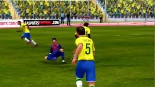 Hilarious Fifa 12 Red Card! Ramires Nuts Messi in the Nuts