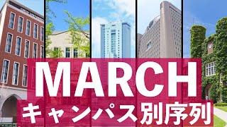 【最新版】MARCH キャンパス別難易度ランキング 【明治駿河台、法政市ヶ谷 、中央茗荷谷etc】