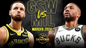 Golden State Warriors vs Milwaukee Bucks Full Game Highlights | March 6, 2024 | FreeDawkins