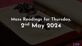 Catholic Mass Readings in English - May 2, 2024