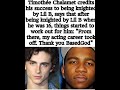 Timothée Chalamet says Lil B blessed his career! 😇 Luck or talent? What do you think? 👇 #LilB #Dune