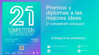 21 Competición actúaupm. Entrega de premios