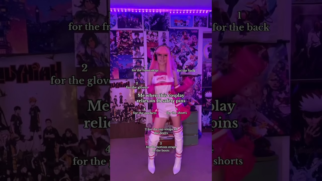 Safety pin support almost all of my cosplays #vocaloidcosplay #cosplay  #megurinelukacosplay