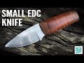 EDC (Every Day Carry) Knife with Leather Stacked Handle