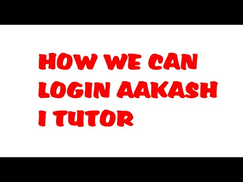 HOW WE CAN LOGIN AAKASH I TUTOR IN LAPTOP