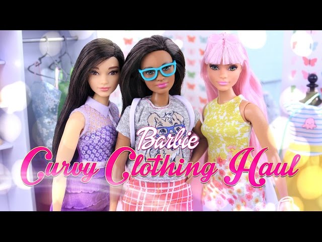 Barbie Curvy Clothing Haul - Accessories Review - 4K 