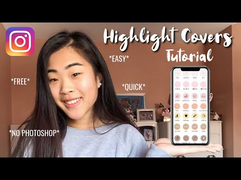 EASY Instagram HIGHLIGHT COVERS Without Using Photoshop Tutorial ♡