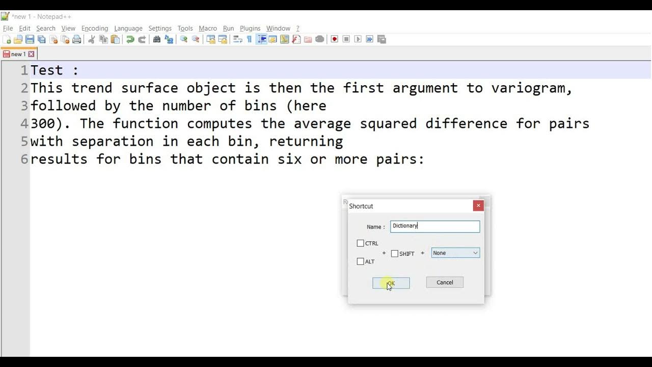 Using English dictionary in notepad++ editor a simple run command to