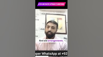 NEBOSH exam paper I active and reactive approach to monitoring