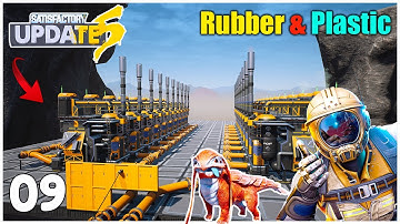 Satisfactory Update 5 - Crude Oil to Rubber or Plastic Setup Guide - Basic Oil Refinery Guide #09