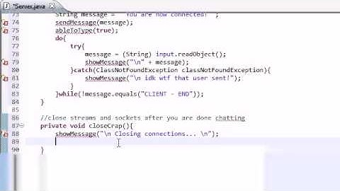 Intermediate Java Tutorial   44   Closing Down the Streams and Sockets   YouTube