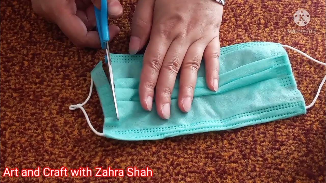 How to make Flower from Surgical Face Mask DIY Face Mask Flower Face