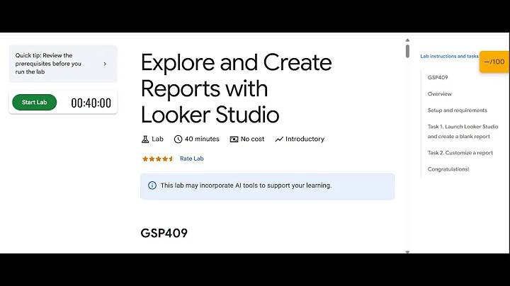 Explore and Create Reports with Looker Studio
