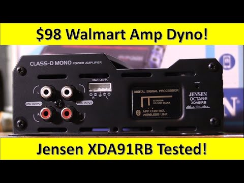 $98 Walmart Subwoofer amp with DSP! Jensen XDA91RB on the amp dyno!