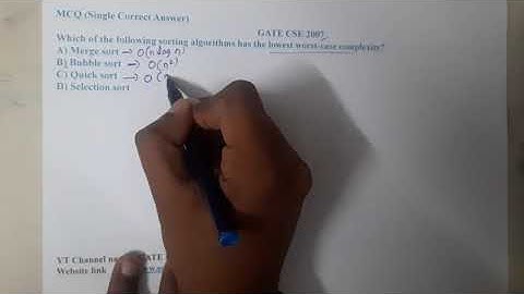 GATE CSE 2007 Q ||Algorithms || GATE Insights Version: CSE