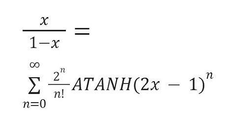 ATANH Taylor Maclaurin SERIESSUM LINEST POLYNOMIAL REGRESSION Google Sheets or Excel