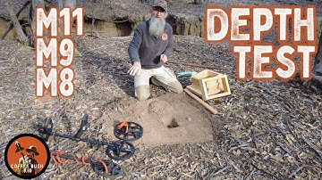 METAL DETECTING Depth test of the NEW M9 coil plus M8 and M11 for the MINELAB MANTICORE