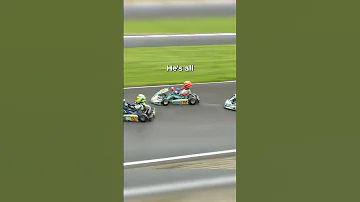 RIDICULOUS Outside DOUBLE Overtake By Young Go Kart Racer 