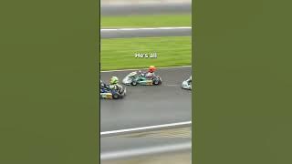 RIDICULOUS Outside DOUBLE overtake by Young Go-Kart racer