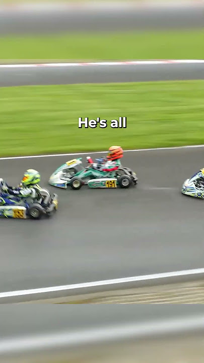 RIDICULOUS Outside DOUBLE overtake by Young Go-Kart racer