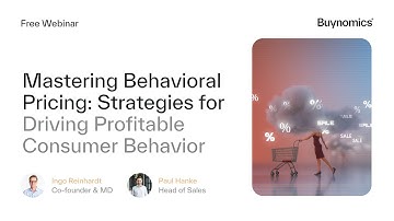 Free Webinar on Mastering Behavioral Pricing: Strategies for Driving Profitable Consumer Behavior