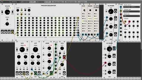 Autodafe Drum Modules for VCV Rack - Trig Seq +Kick+Snares+Hats