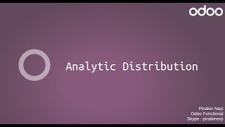 Analytic Distribution Odoo