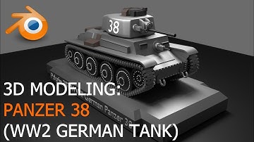 3D Modeling: WWII German Panzer 38 Tank - Full Video