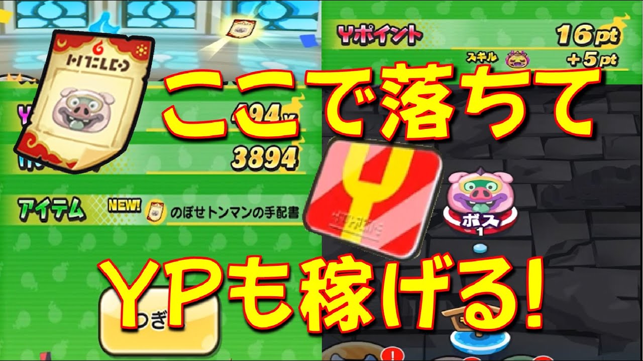 のぼせトンマンの手配書がドロップしてYポイントも稼げるステージ