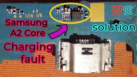 Samsung A2 core Charging ic problem slove || Jumper solution||Charging Error,Fake,